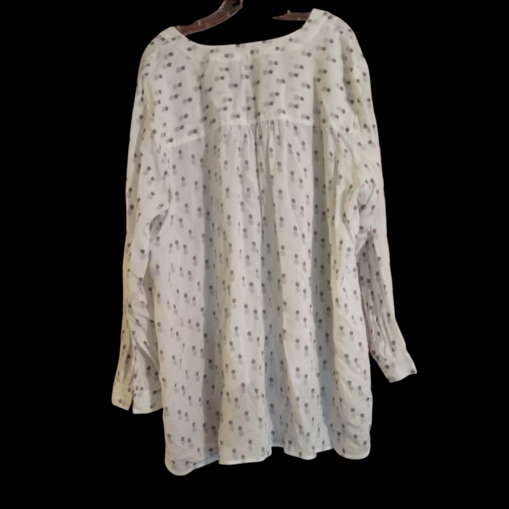 Dalia Pineapple Pattern Blouse 3x - image 4